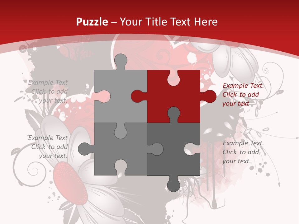 Grungy Petals Drip PowerPoint Template