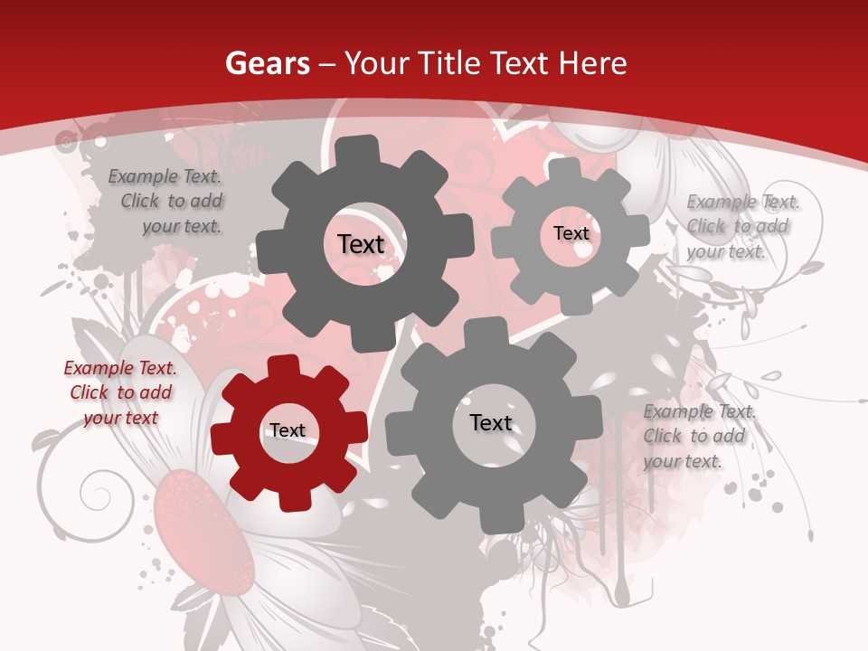 Grungy Petals Drip PowerPoint Template