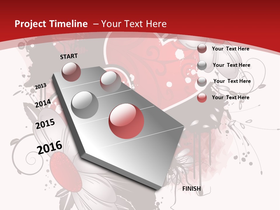 Grungy Petals Drip PowerPoint Template