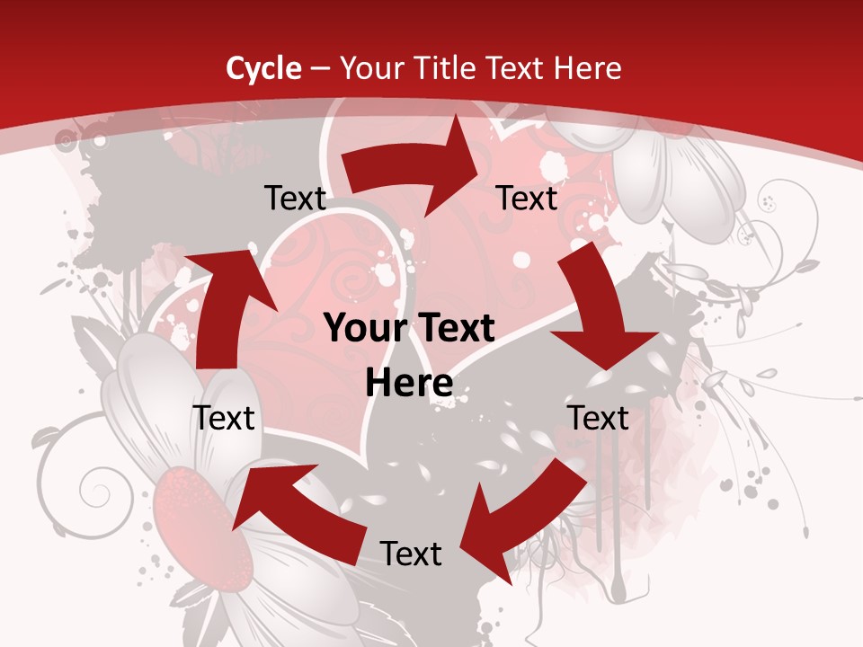 Grungy Petals Drip PowerPoint Template