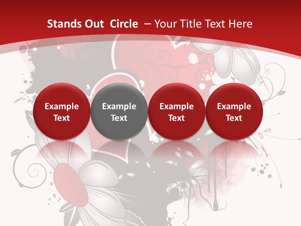 Grungy Petals Drip PowerPoint Template