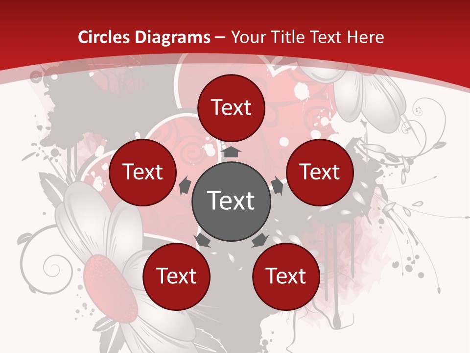 Grungy Petals Drip PowerPoint Template