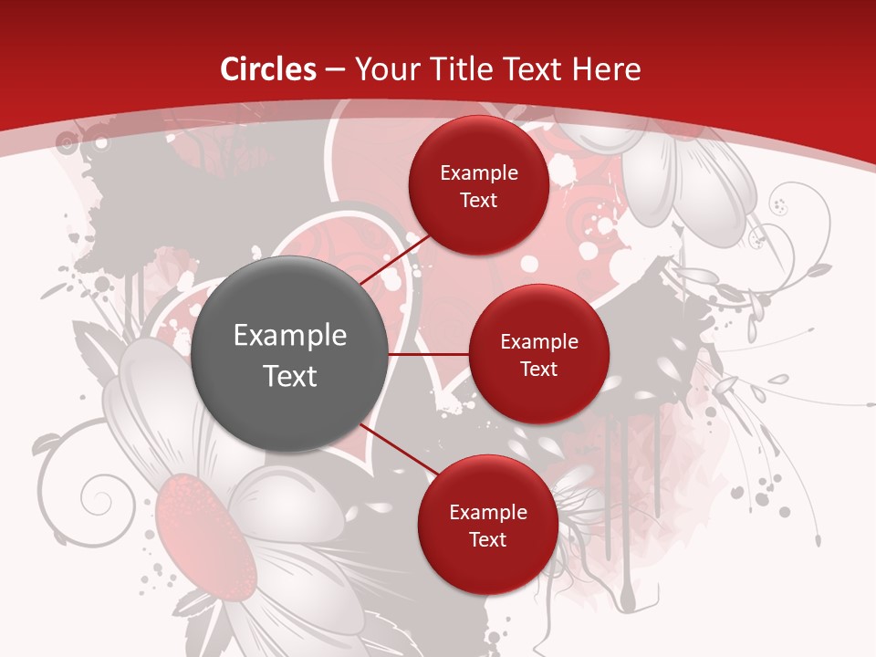 Grungy Petals Drip PowerPoint Template