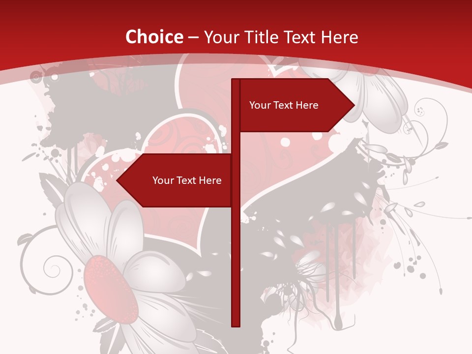 Grungy Petals Drip PowerPoint Template