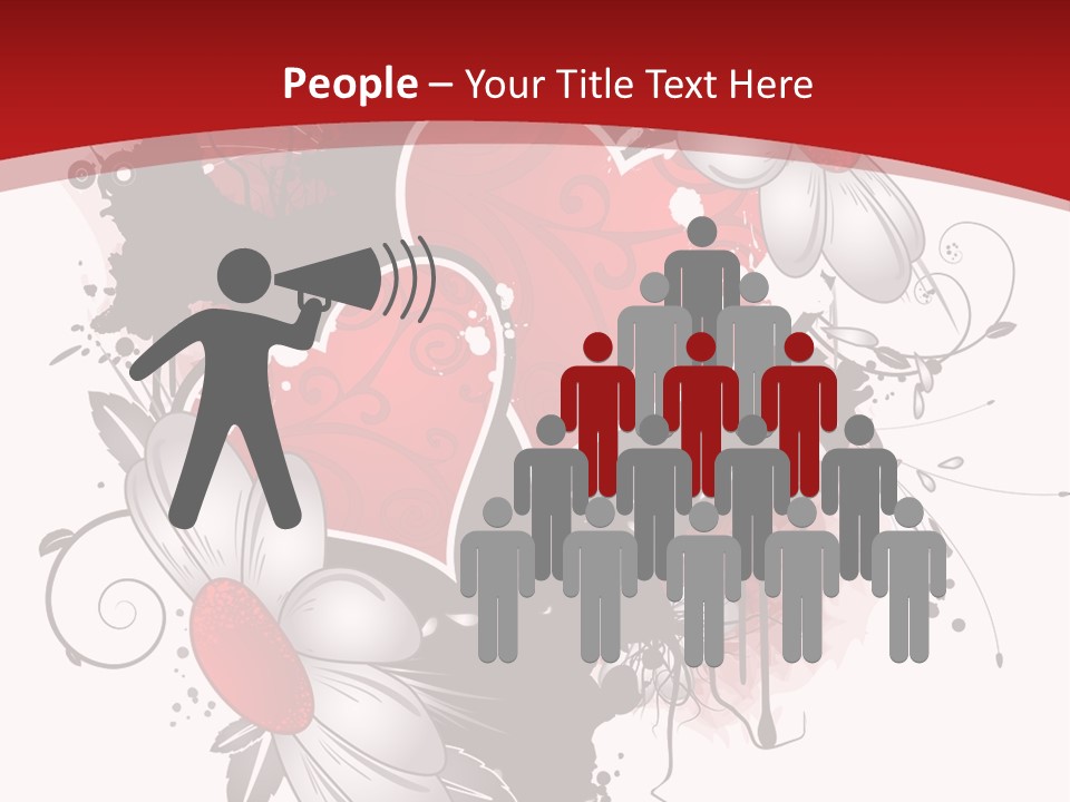 Grungy Petals Drip PowerPoint Template