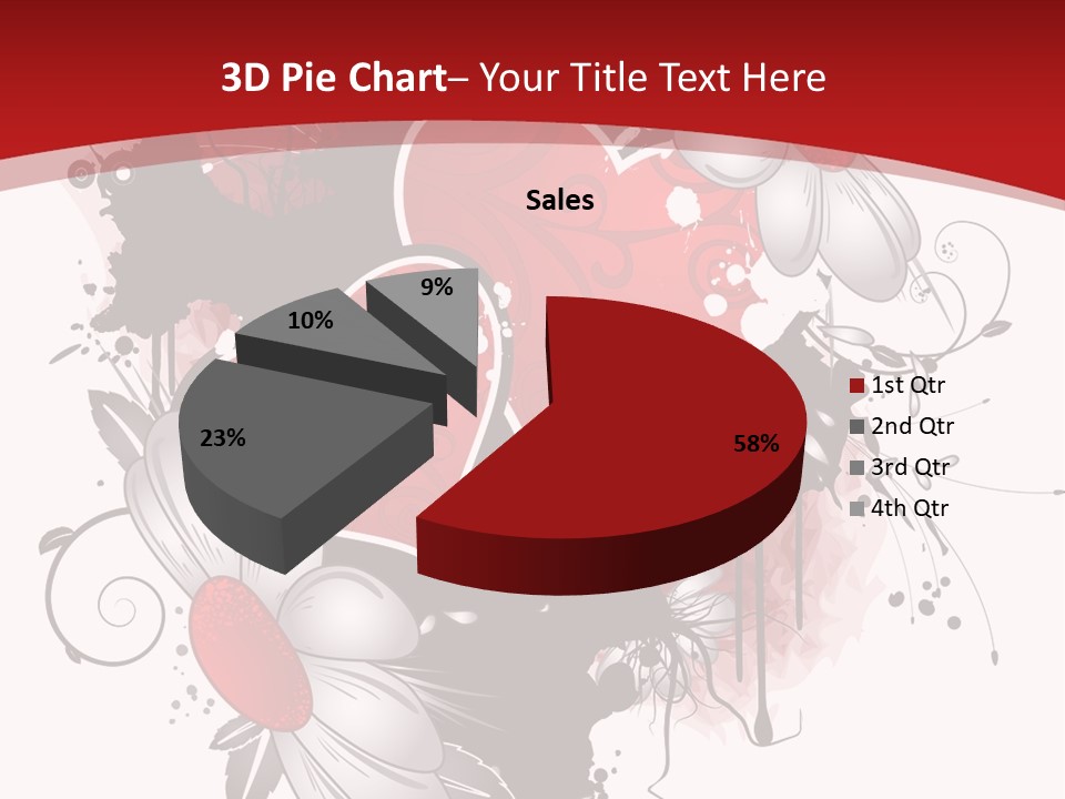 Grungy Petals Drip PowerPoint Template