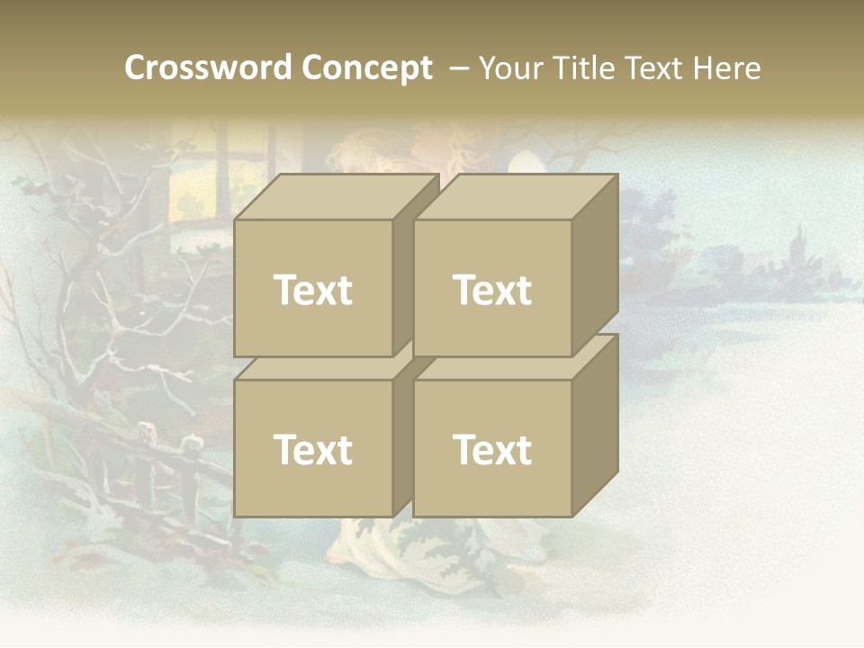 Nostalgic Cherubs Starry PowerPoint Template
