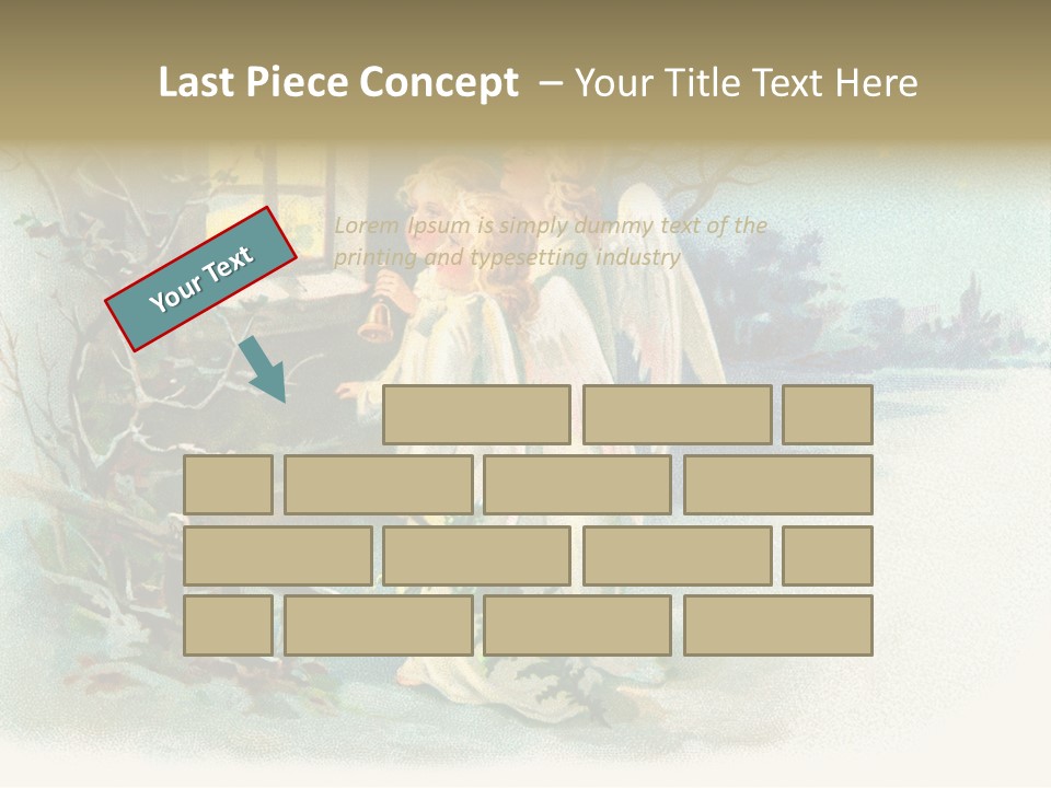Nostalgic Cherubs Starry PowerPoint Template