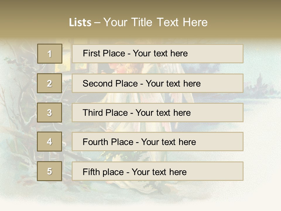 Nostalgic Cherubs Starry PowerPoint Template