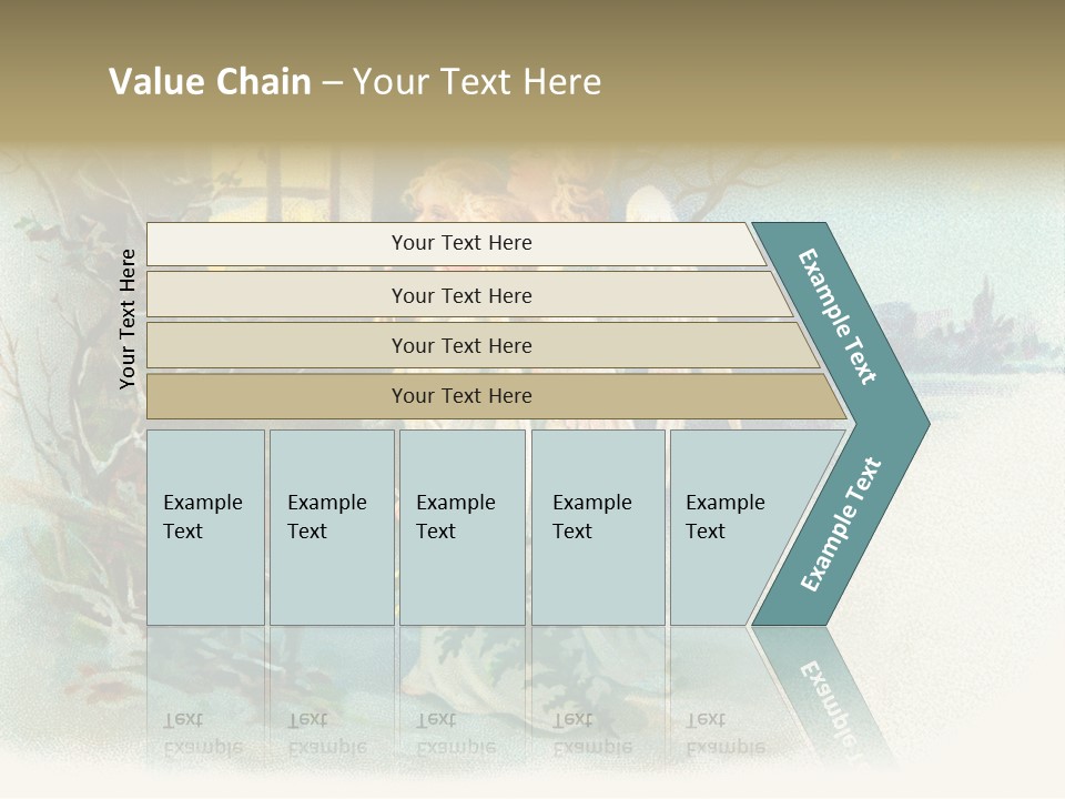 Nostalgic Cherubs Starry PowerPoint Template