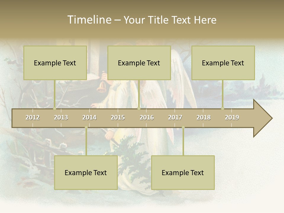 Nostalgic Cherubs Starry PowerPoint Template