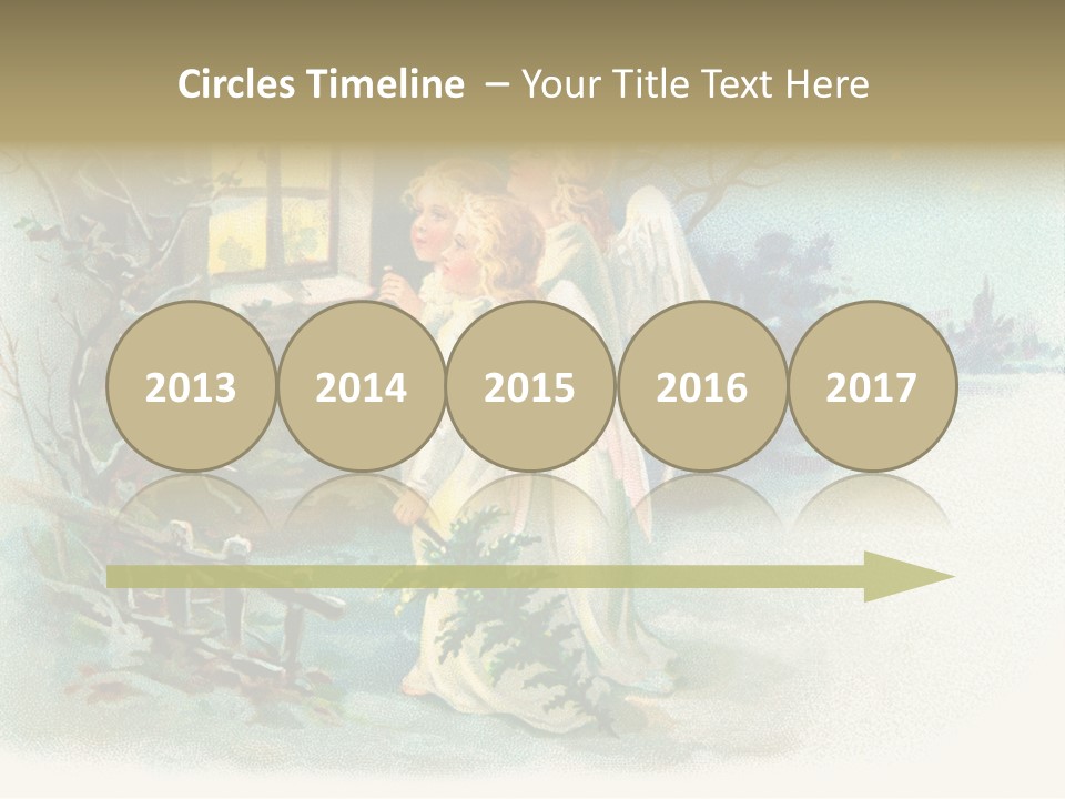 Nostalgic Cherubs Starry PowerPoint Template