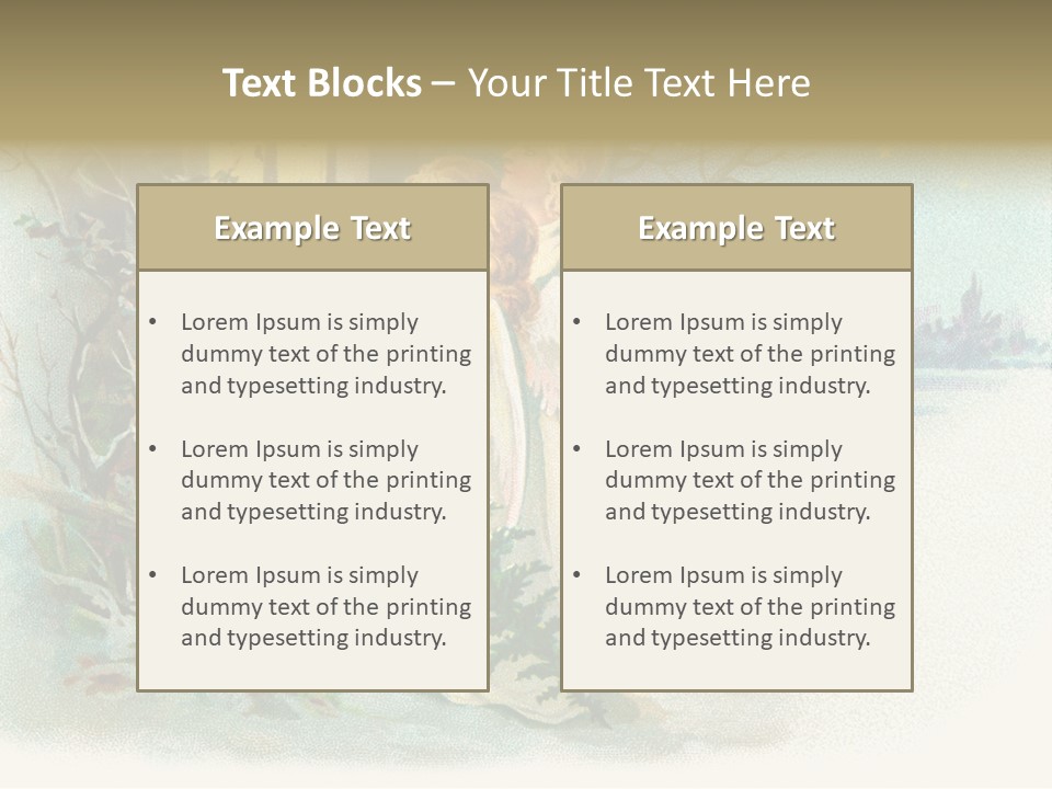 Nostalgic Cherubs Starry PowerPoint Template