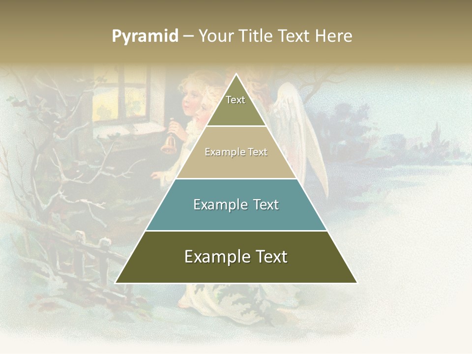 Nostalgic Cherubs Starry PowerPoint Template