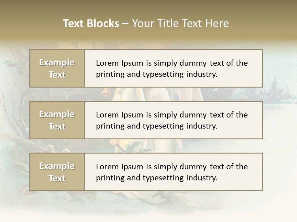 Nostalgic Cherubs Starry PowerPoint Template