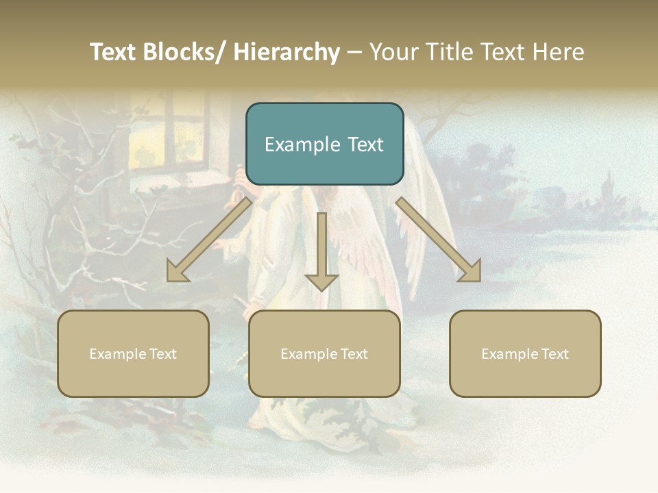 Nostalgic Cherubs Starry PowerPoint Template