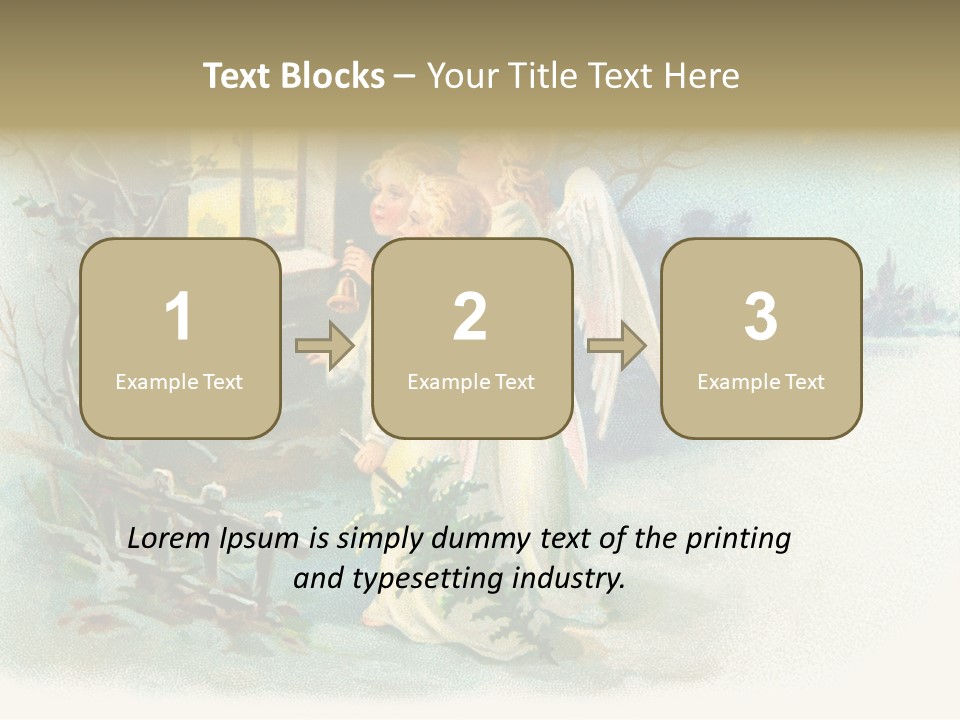 Nostalgic Cherubs Starry PowerPoint Template