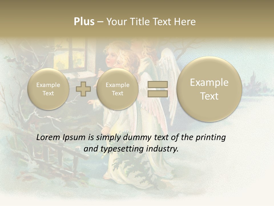 Nostalgic Cherubs Starry PowerPoint Template