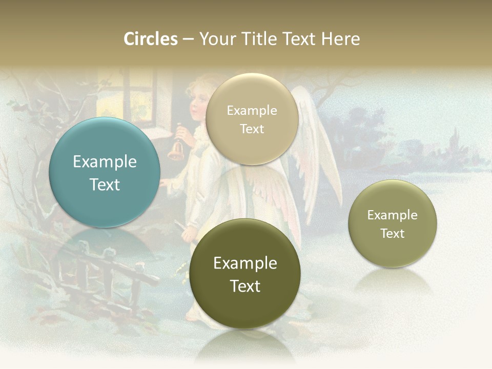 Nostalgic Cherubs Starry PowerPoint Template