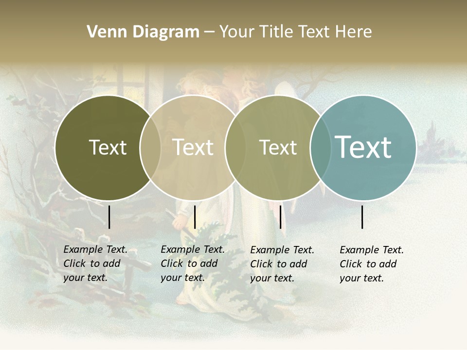 Nostalgic Cherubs Starry PowerPoint Template