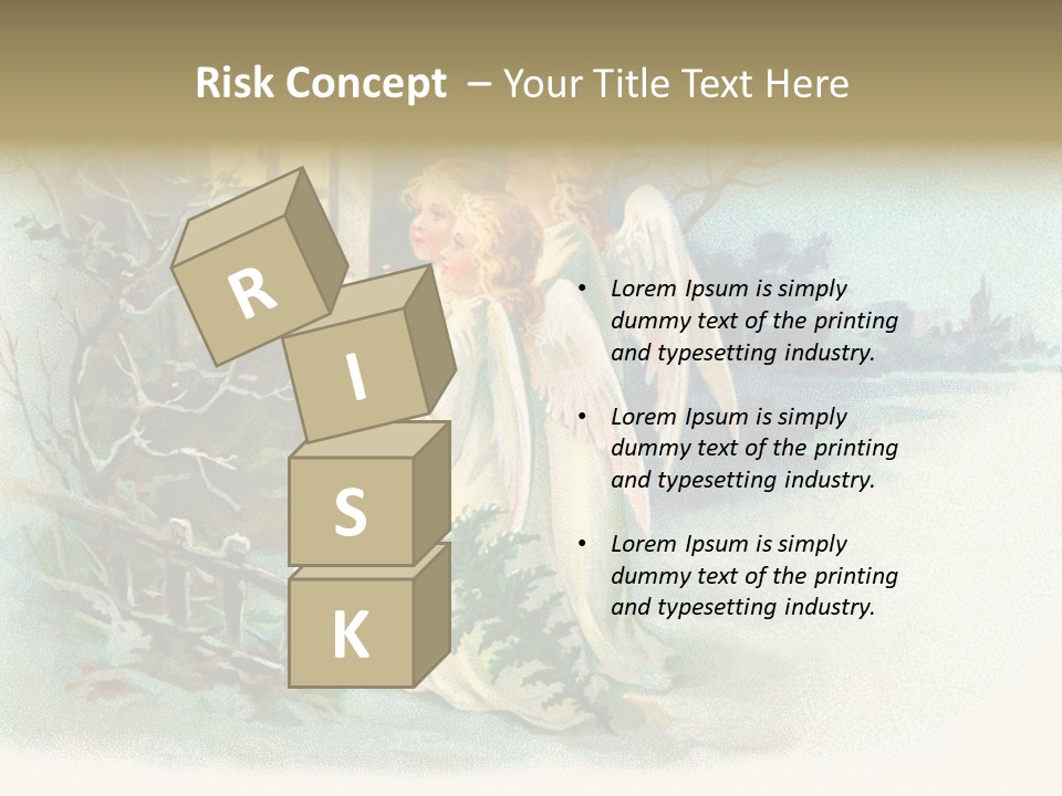 Nostalgic Cherubs Starry PowerPoint Template