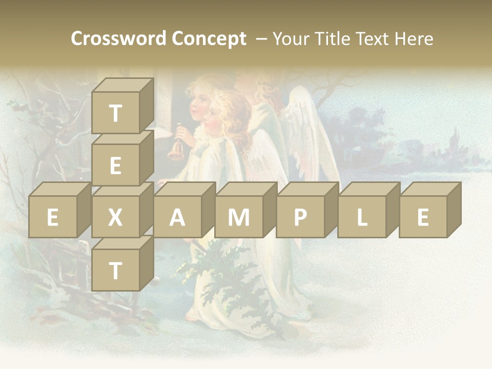 Nostalgic Cherubs Starry PowerPoint Template