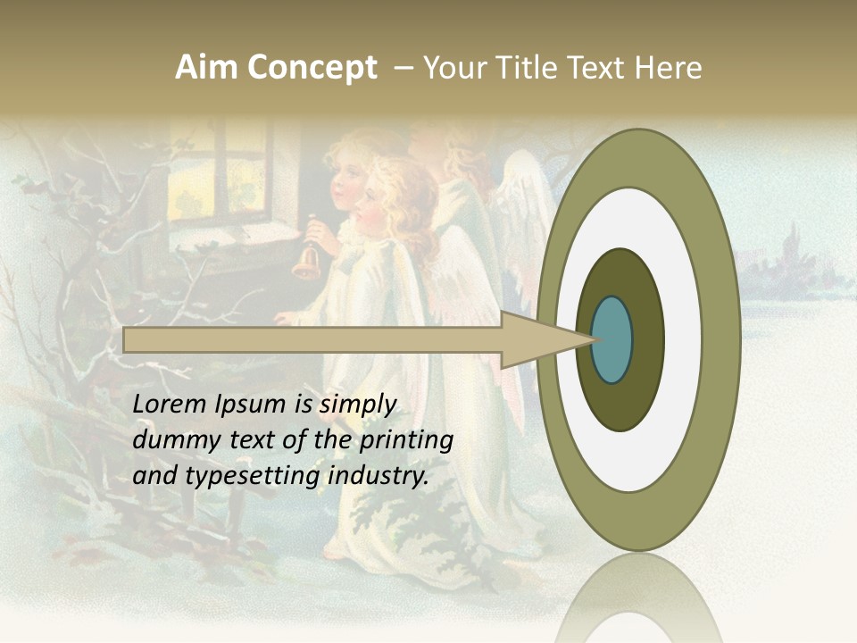 Nostalgic Cherubs Starry PowerPoint Template