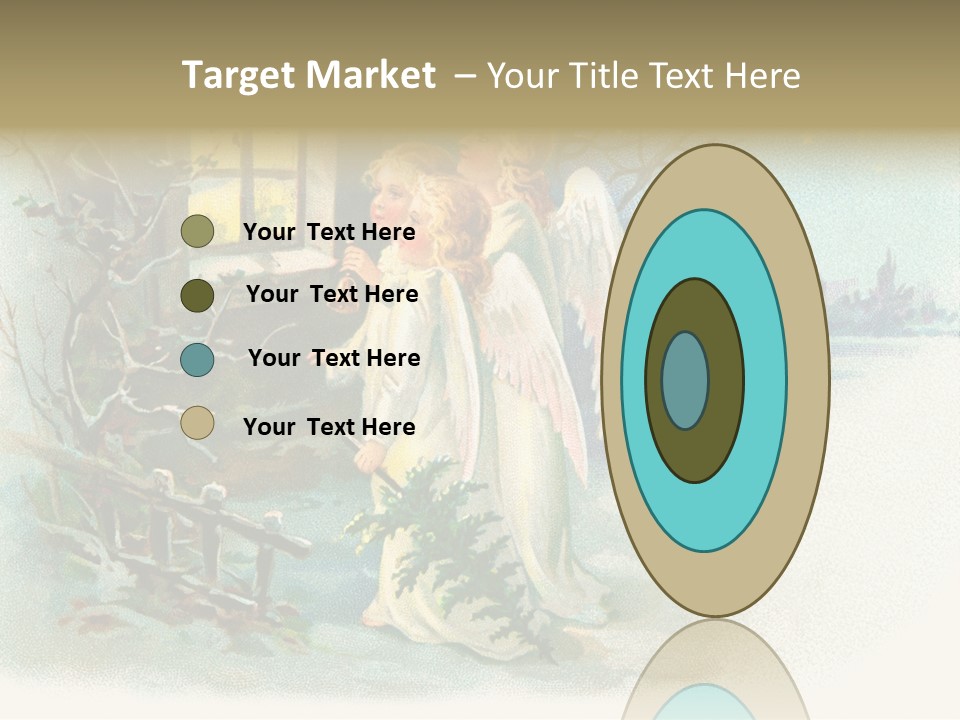 Nostalgic Cherubs Starry PowerPoint Template