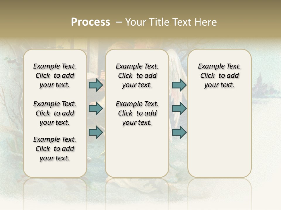 Nostalgic Cherubs Starry PowerPoint Template