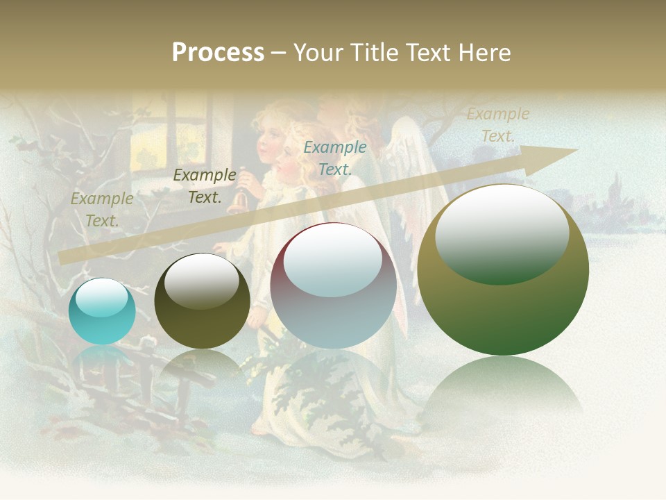 Nostalgic Cherubs Starry PowerPoint Template