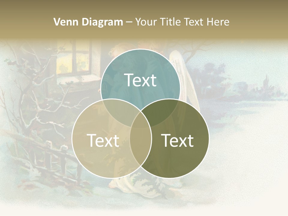 Nostalgic Cherubs Starry PowerPoint Template