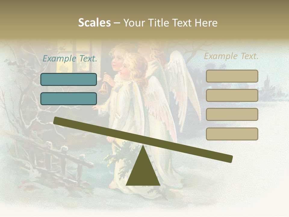 Nostalgic Cherubs Starry PowerPoint Template