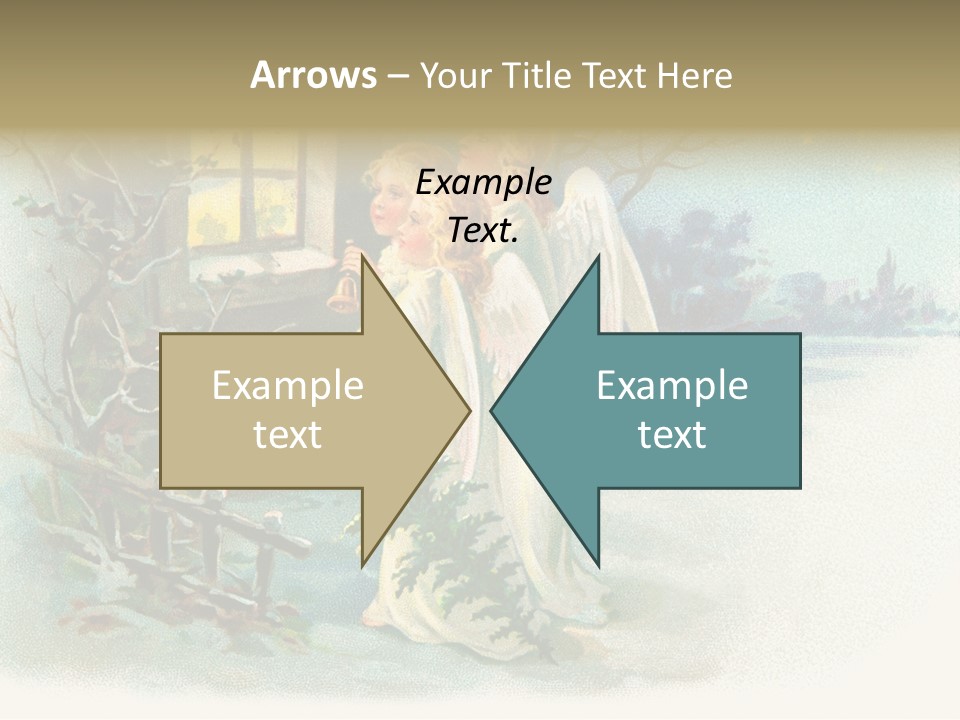 Nostalgic Cherubs Starry PowerPoint Template