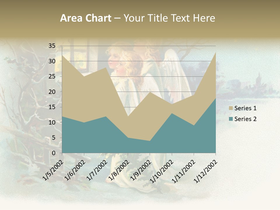 Nostalgic Cherubs Starry PowerPoint Template