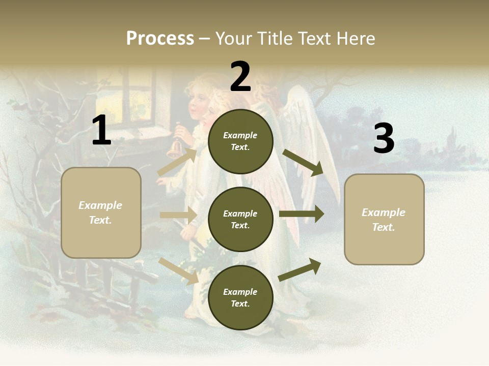 Nostalgic Cherubs Starry PowerPoint Template