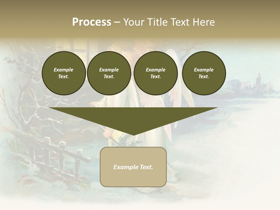 Nostalgic Cherubs Starry PowerPoint Template