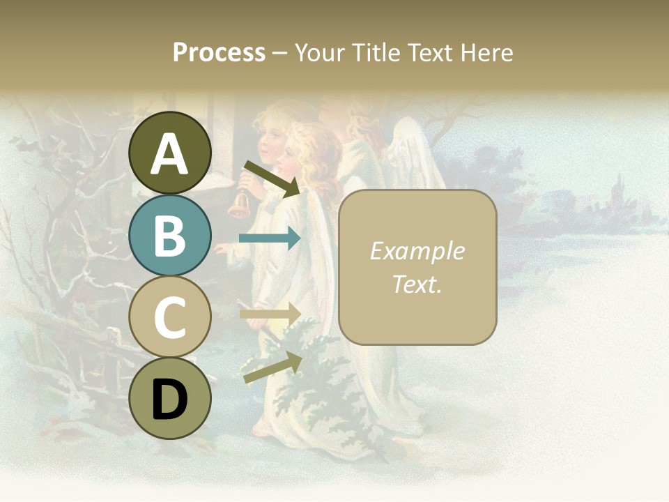 Nostalgic Cherubs Starry PowerPoint Template