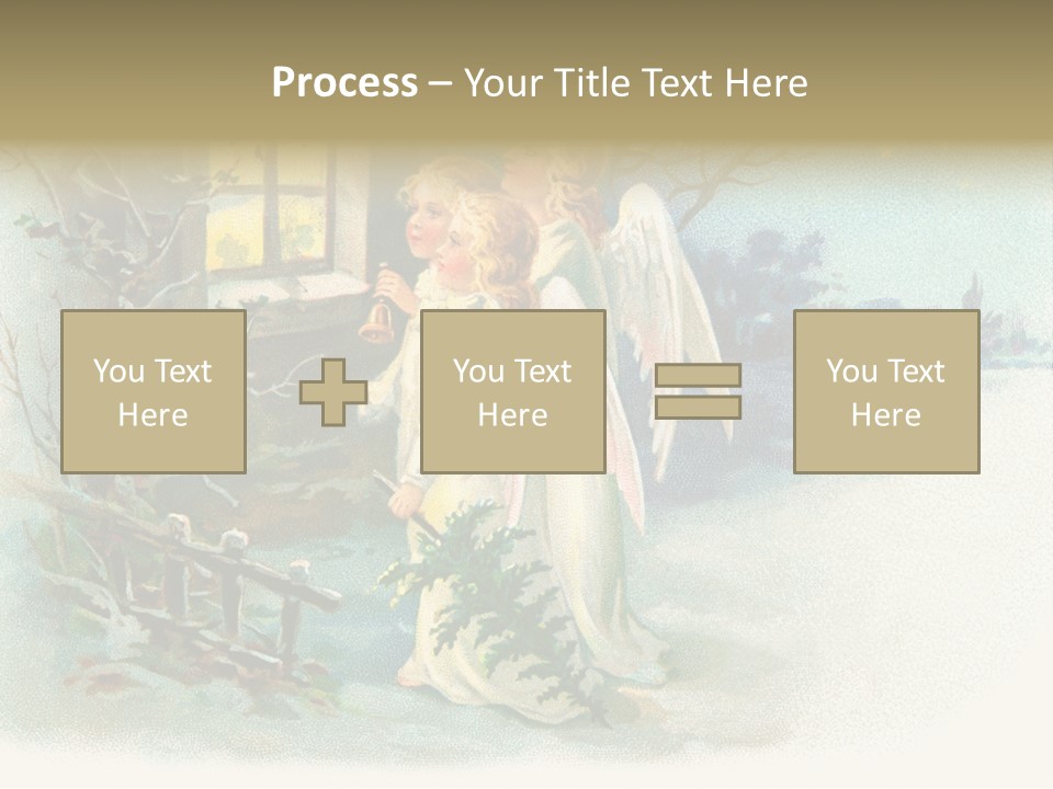 Nostalgic Cherubs Starry PowerPoint Template