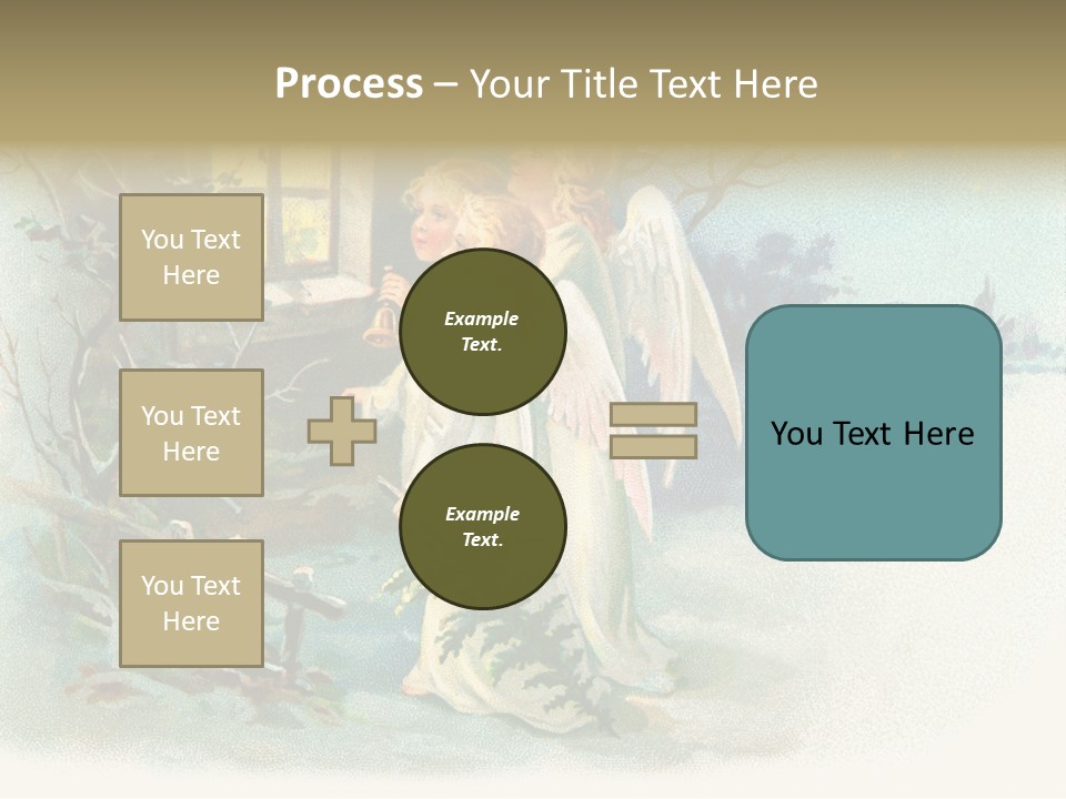 Nostalgic Cherubs Starry PowerPoint Template
