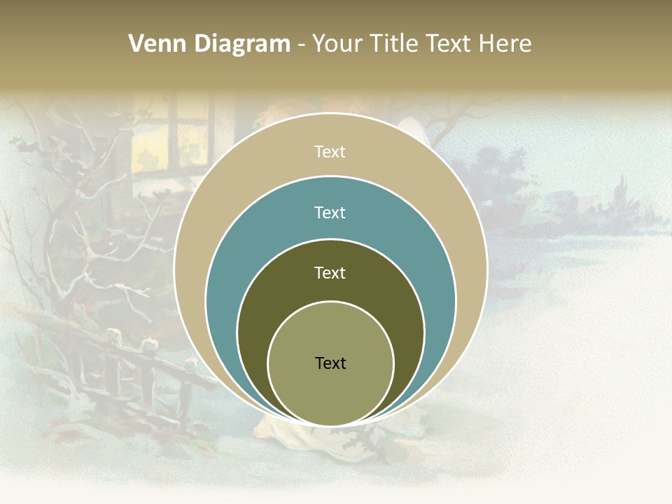 Nostalgic Cherubs Starry PowerPoint Template