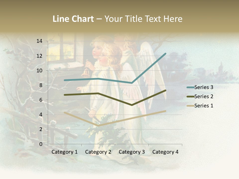 Nostalgic Cherubs Starry PowerPoint Template