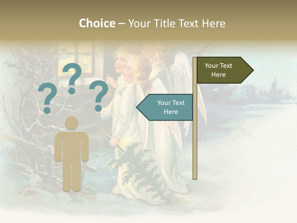 Nostalgic Cherubs Starry PowerPoint Template