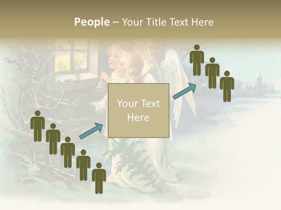 Nostalgic Cherubs Starry PowerPoint Template