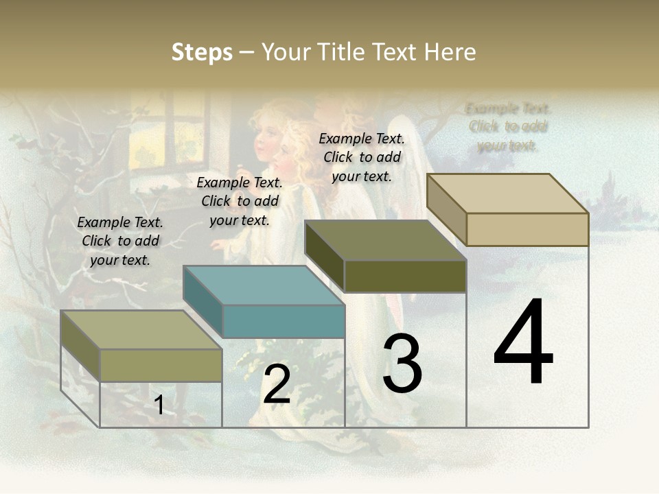 Nostalgic Cherubs Starry PowerPoint Template