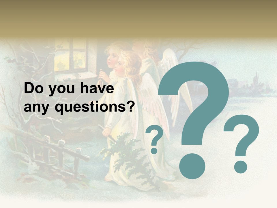 Nostalgic Cherubs Starry PowerPoint Template