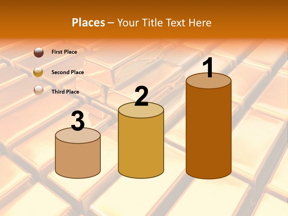 Bank Gold Shiny PowerPoint Template