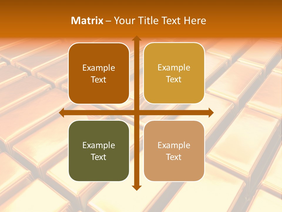 Bank Gold Shiny PowerPoint Template