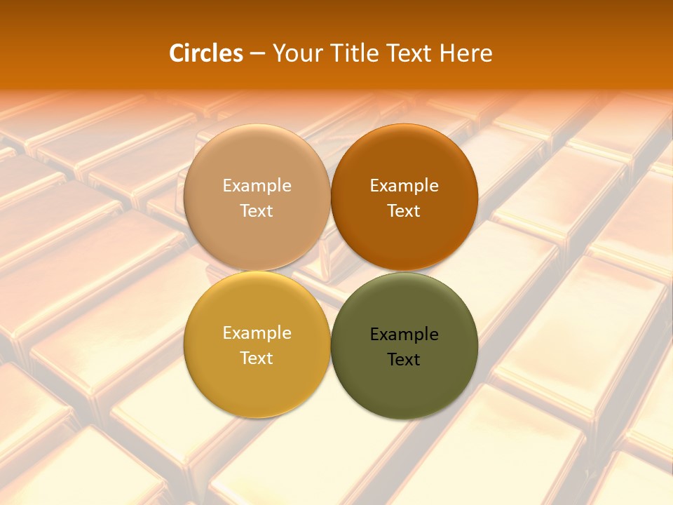 Bank Gold Shiny PowerPoint Template