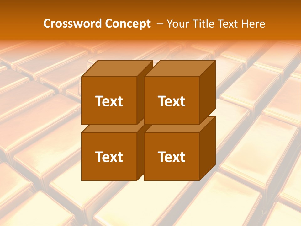 Bank Gold Shiny PowerPoint Template