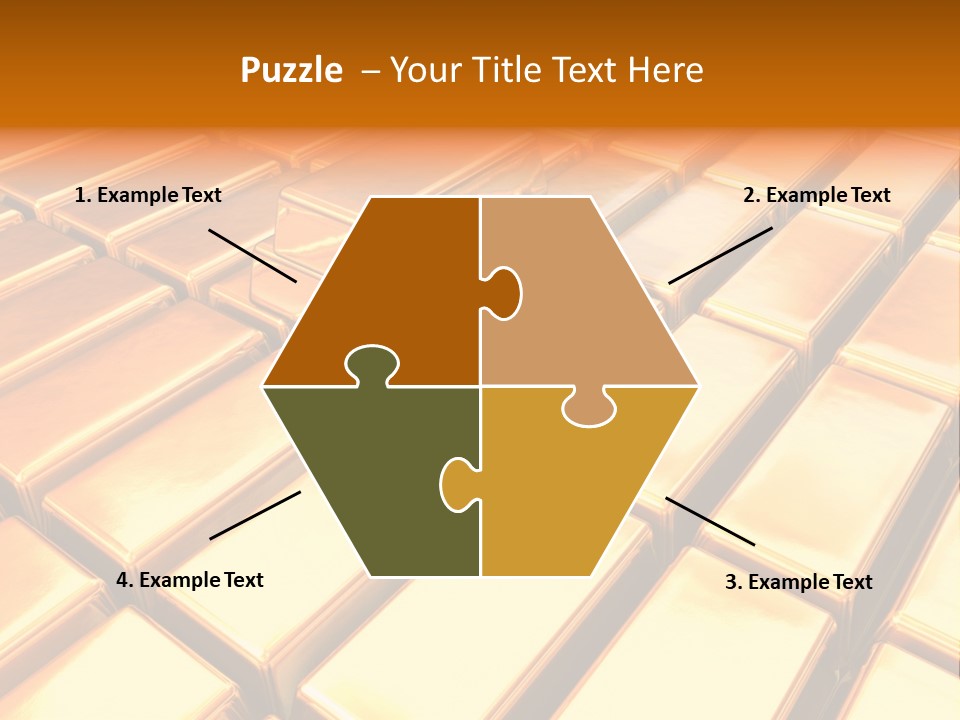 Bank Gold Shiny PowerPoint Template